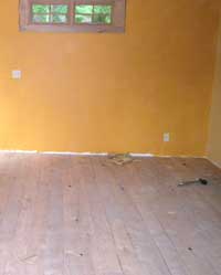 Alder flooring in the master bedroom